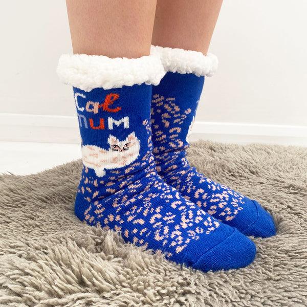 House Of Disaster Catnip Cozy Slipper Socks