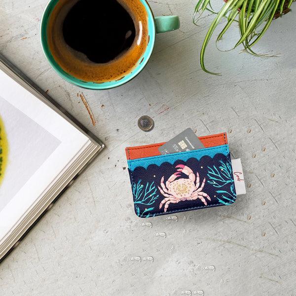 House Of Disaster Coral Crab Card Holder