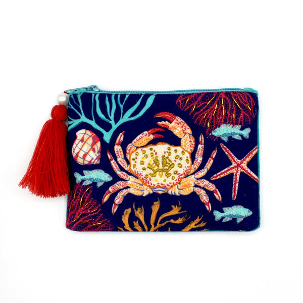House Of Disaster Coral Crab Purse