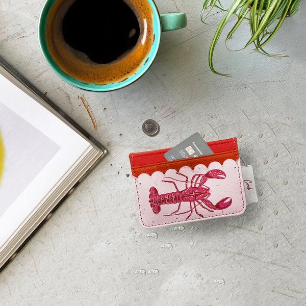 House Of Disaster Coral Lobster Card Holder