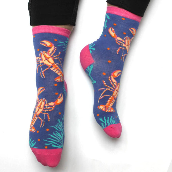 House Of Disaster Coral Lobster Socks