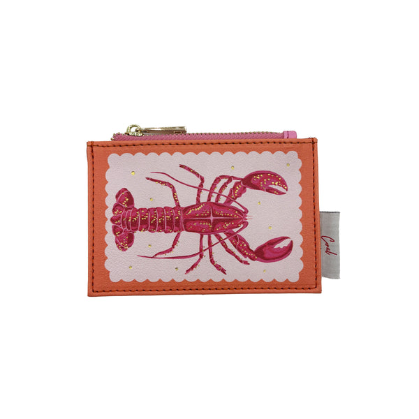House Of Disaster Coral Lobster Zip Purse