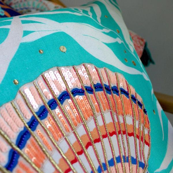 House Of Disaster Coral Shell Cushion