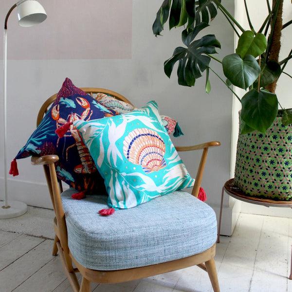 house of disaster Coral Shell Cushion