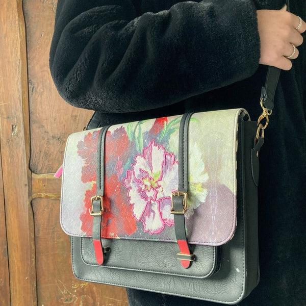 house of disaster Framed Red Satchel