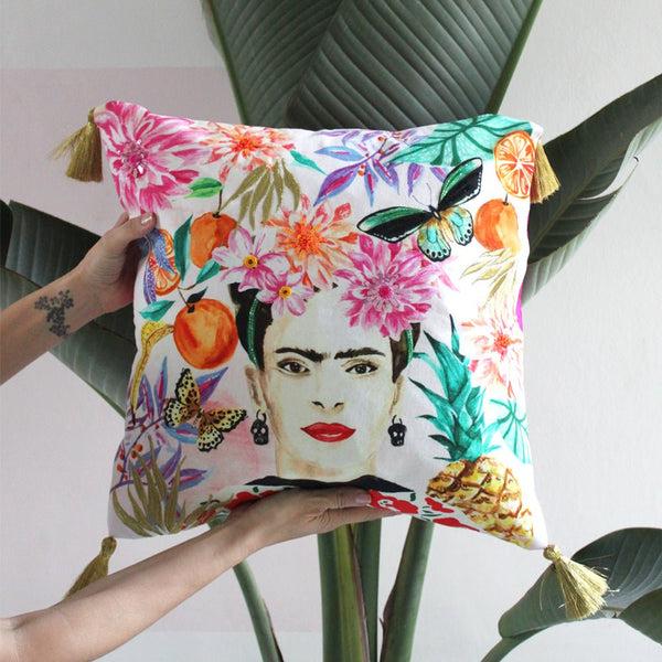 house of disaster Frida Kahlo Fruit Cushion
