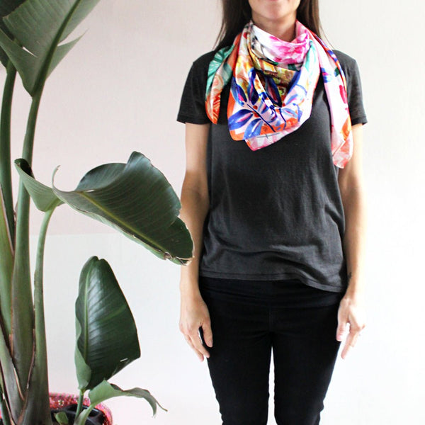 House Of Disaster Frida Kahlo Square Fruit Scarf