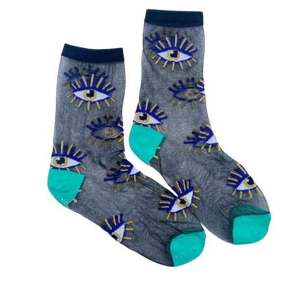 House Of Disaster Glimmer Sheer Socks