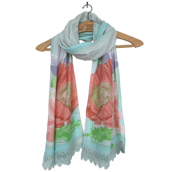 house of disaster In Bloom Poppy Scarf