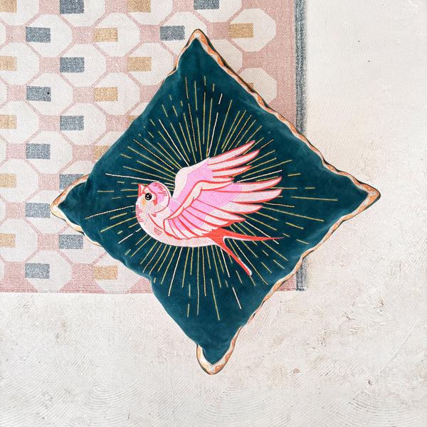 House Of Disaster Inked Bird Cushion