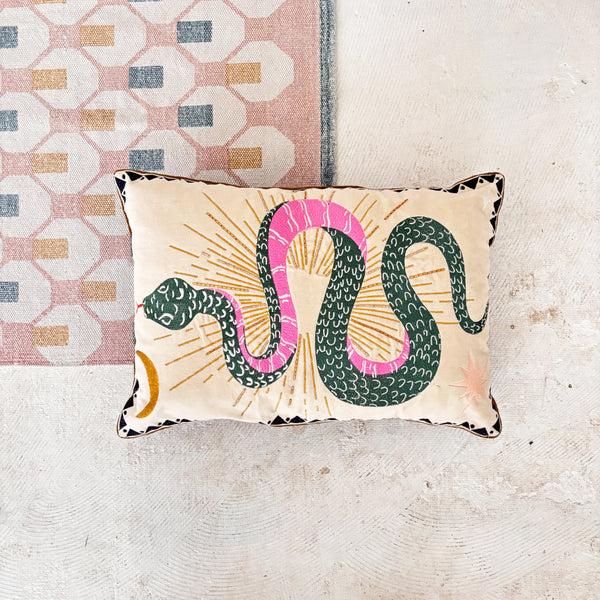 House Of Disaster Inked Snake Cushion