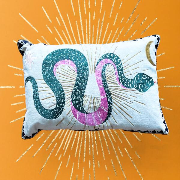 House Of Disaster Inked Snake Cushion