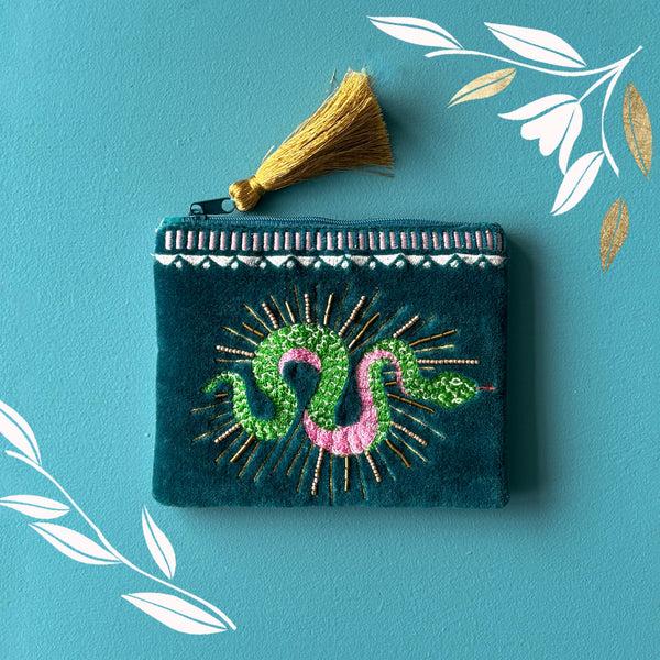 house of disaster Inked Snake Pouch