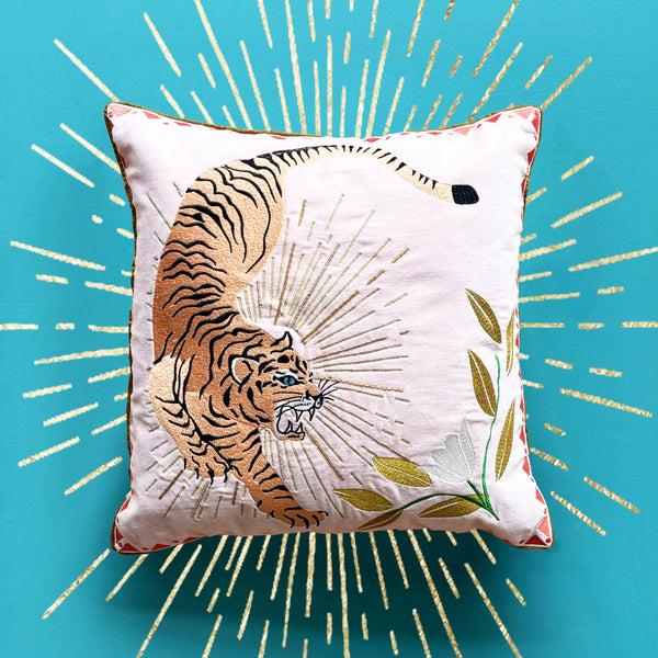 House Of Disaster Inked Tiger Cushion