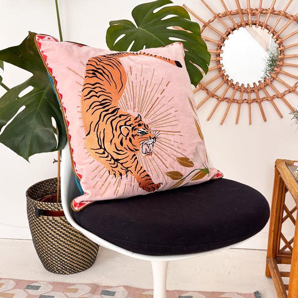 house of disaster Inked Tiger Cushion