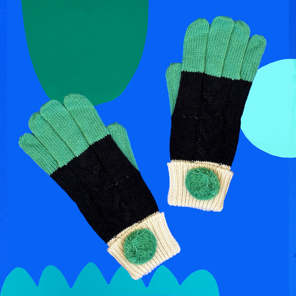 house of disaster Loop Black Gloves