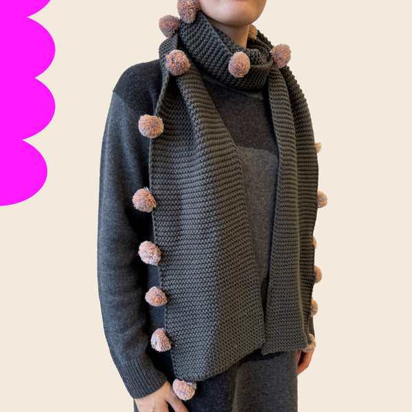 House Of Disaster Loop Dark Grey Scarf