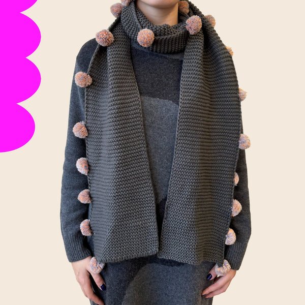 house of disaster Loop Dark Grey Scarf
