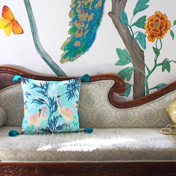 house of disaster Luxe Crane Cushion