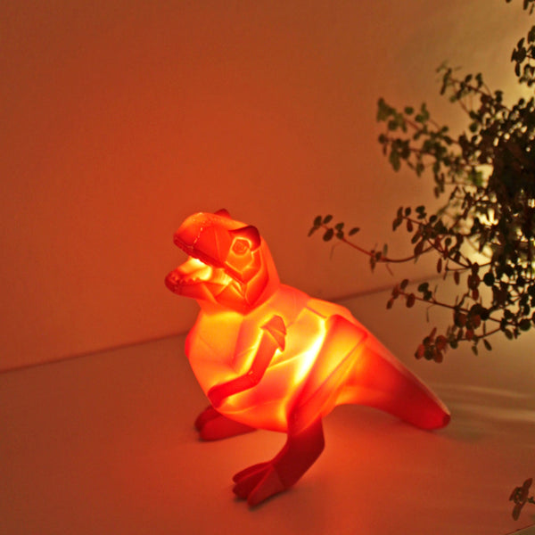 house of disaster Mini Led Lamp Dinosaur Orange