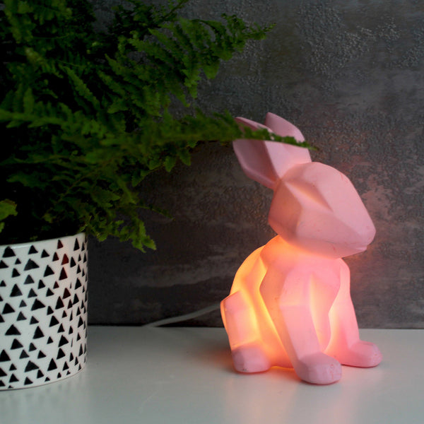 house of disaster Mini Led Lamp Pink Rabbit
