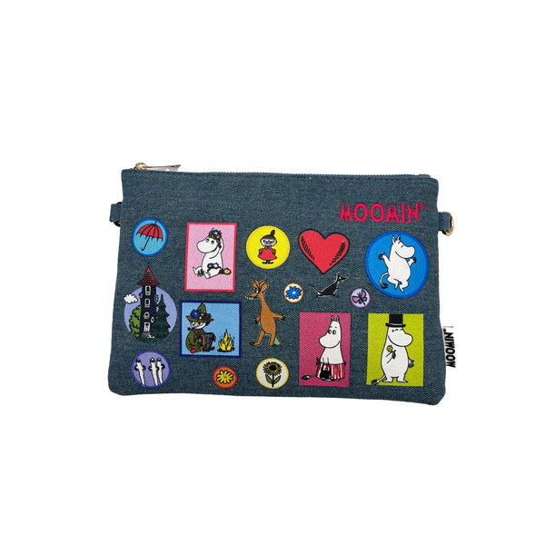 House Of Disaster Moomin Denim Clutch Bag