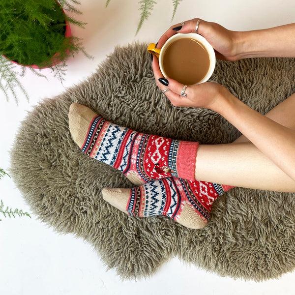 house of disaster Moomin Fair Isle Little My Socks