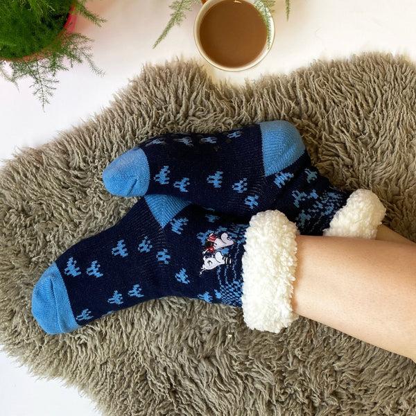 House Of Disaster Moomin 'Forest' Slipper Socks