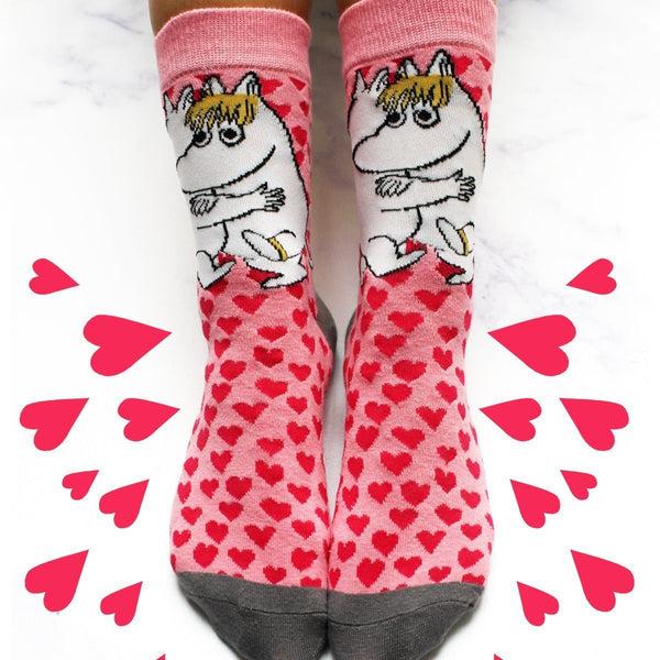 house of disaster Moomin Heart Print Socks
