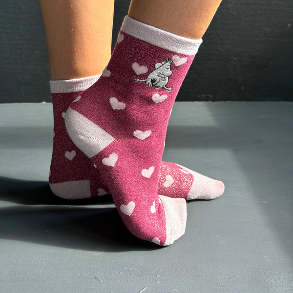 House Of Disaster Moomin Love Glitter Socks