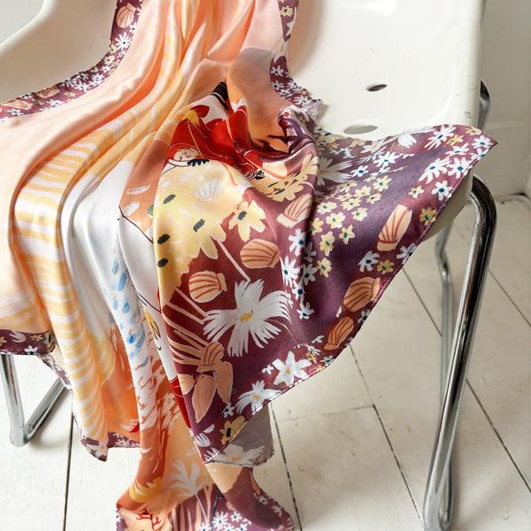 House Of Disaster Moomin Sunset Square Scarf