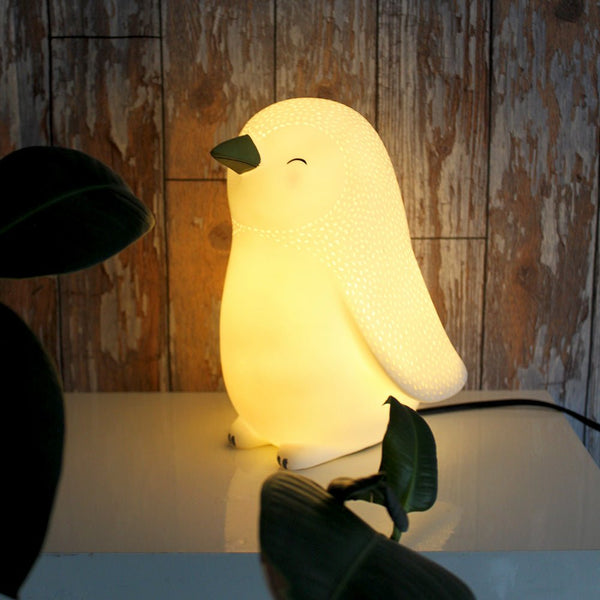 house of disaster Over The Moon Penguin Lamp