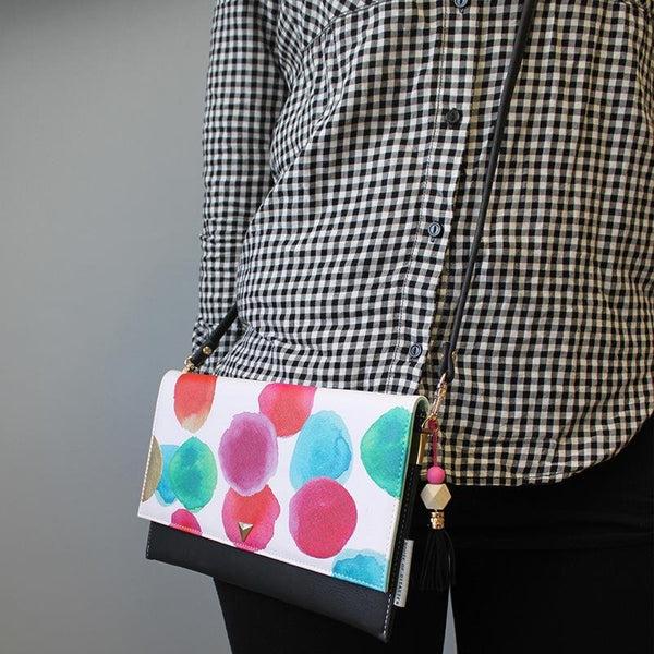 House Of Disaster Paint Spotty Clutch Bag