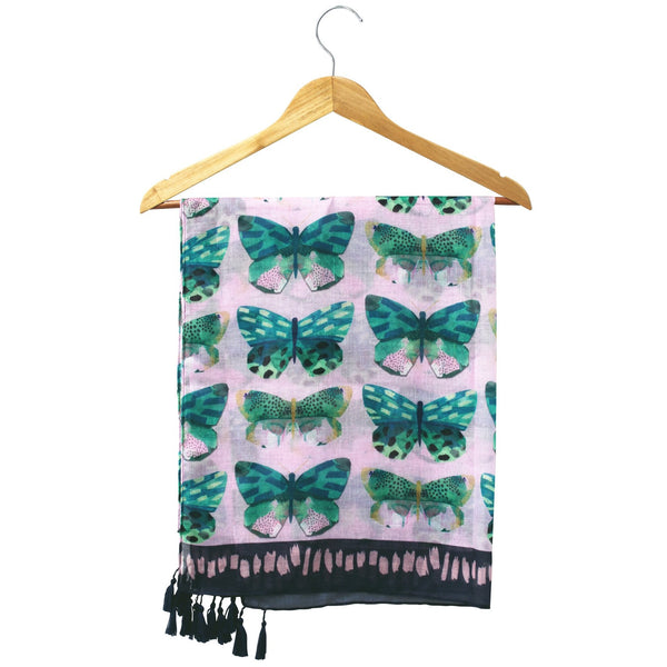 House Of Disaster Papillon Pink Scarf