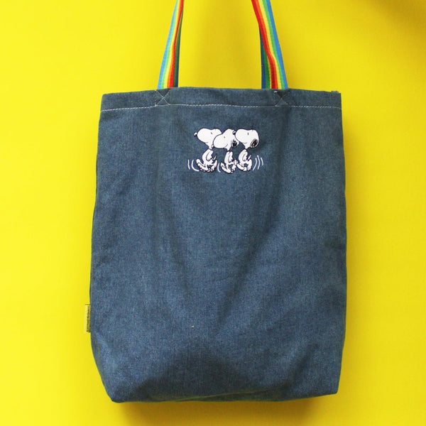 House Of Disaster Peanuts 'Be Happy' Stonewash Tote