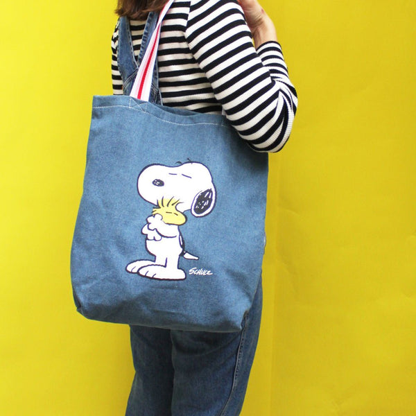 House Of Disaster Peanuts 'Love' Stonewash Tote