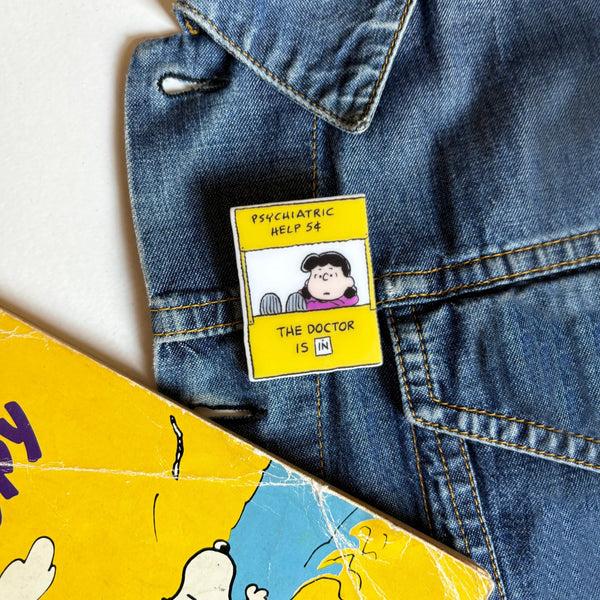 house of disaster Peanuts 'Lucy' Pin Badge