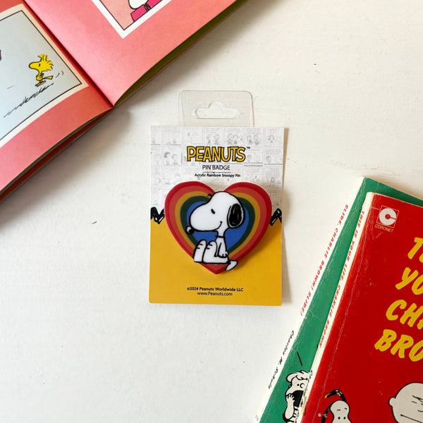 House Of Disaster Peanuts Rainbow Pin Badge