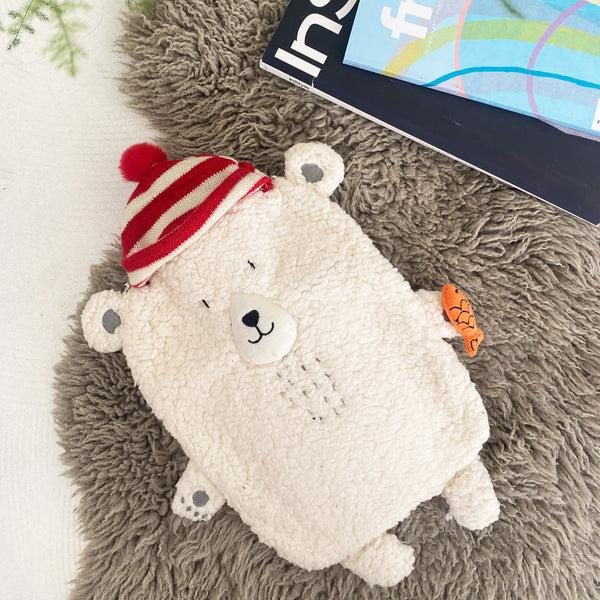 house of disaster Polar Bear Hat Hot Water Bottle