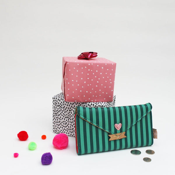 House Of Disaster Pompom Tutti Stripe Wallet