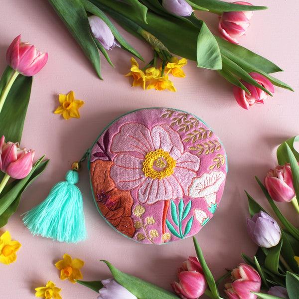 House Of Disaster Posy Hot Pink Round Purse