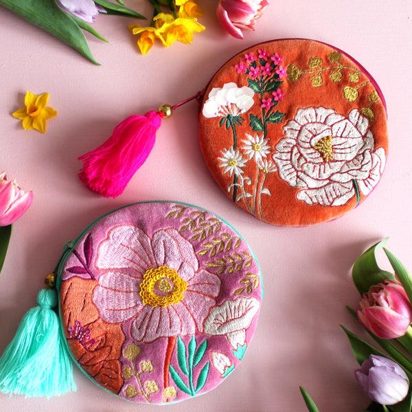 House Of Disaster Posy Orange Round Purse