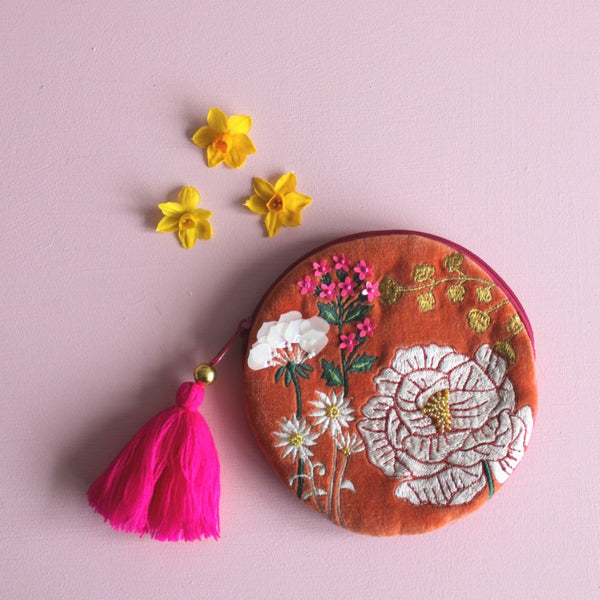 house of disaster Posy Orange Round Purse