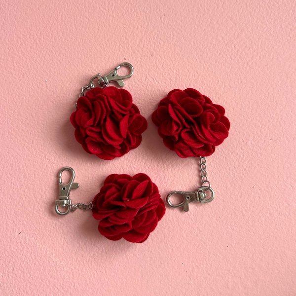 House Of Disaster Red Rose Keychain