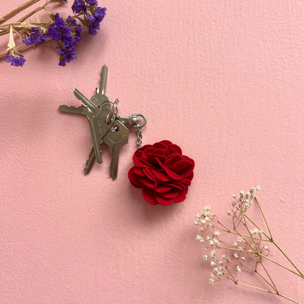 house of disaster Red Rose Keychain