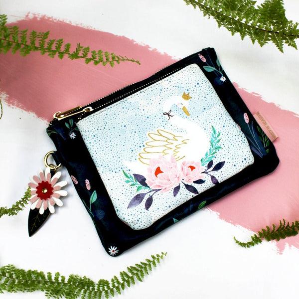 house of disaster Secret Garden Swan Makeup Bag