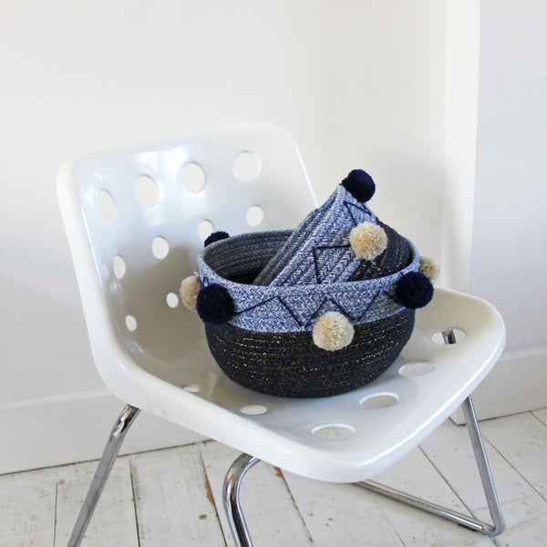 House Of Disaster Set Of 2 Navy Rope Baskets
