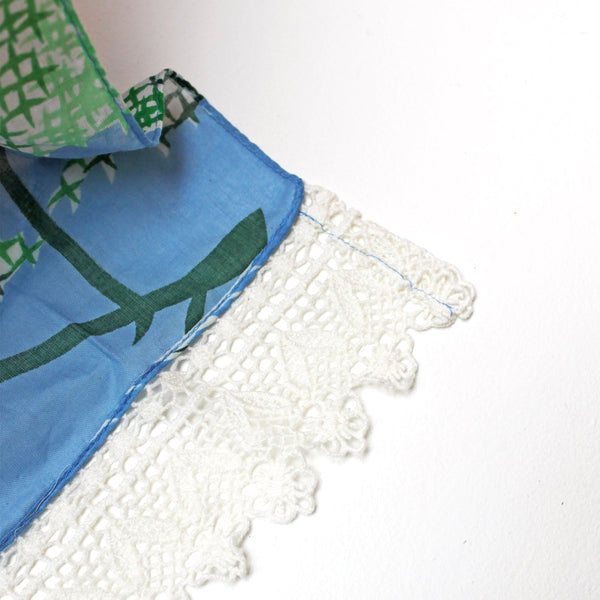 House Of Disaster & Sew On Blue Flower Scarf