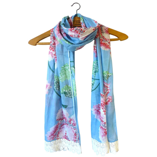 House Of Disaster & Sew On Blue Flower Scarf