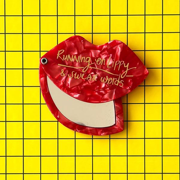 house of disaster Small Talk Lips Compact Mirror